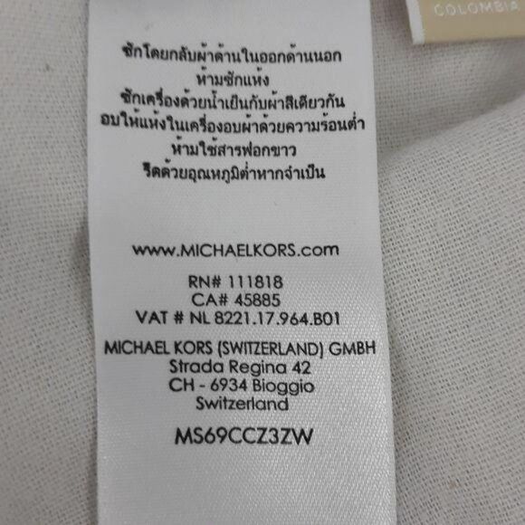 Michael Kors Izzy Skinny High Waisted Skinny‎ Crop Ankle Pants Blue Floral Sz 10 - Picture 12 of 13